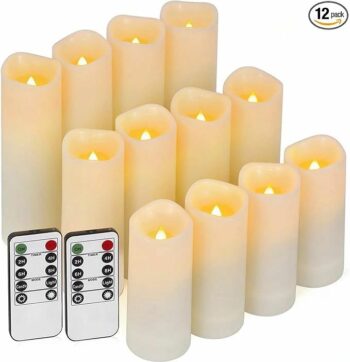 Pillar candles-4 in-5in-6in Remote control