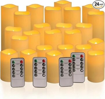 Candles-24 pk-remote control