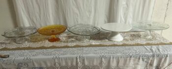 Glass cake stands