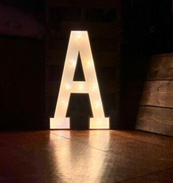 Marquee letter A