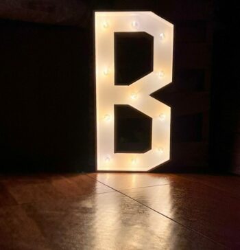 Marquee letter B