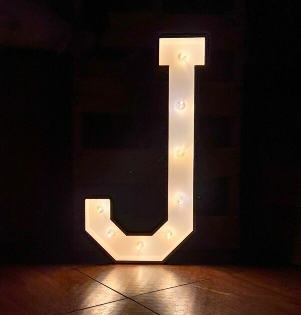 Marquee letter J