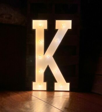 Marquee letter K