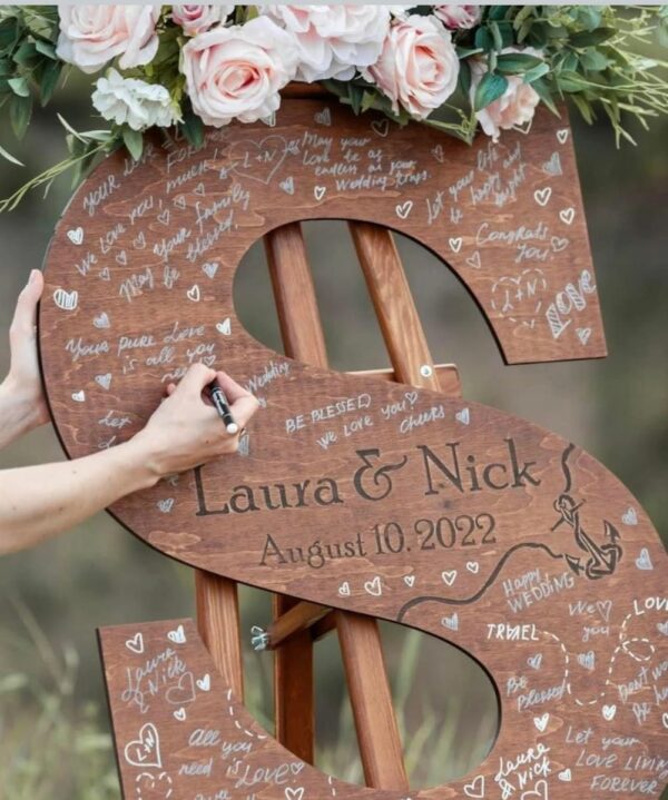 Single letter guest book