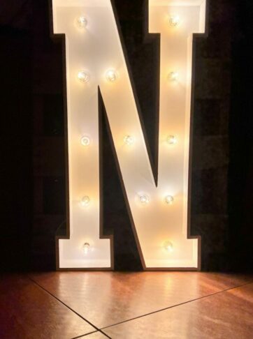 Marquee letter N