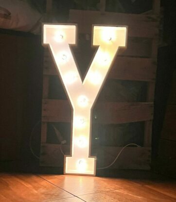 Marquee letter Y