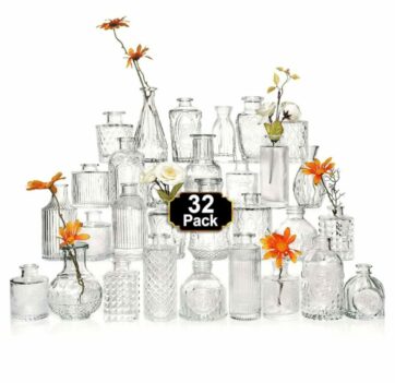 Clear bud vase