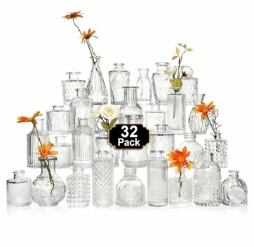 clear bud vases