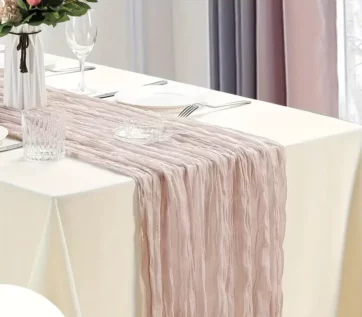 Dusty pink cheesecloth