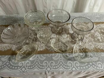 Glass candy dishes