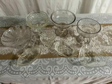 Glass candy dishes