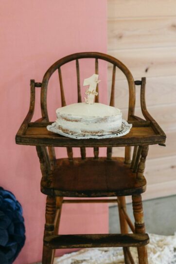 Vintage wooden high chair