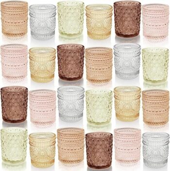 Multi color votive holder-24 pk