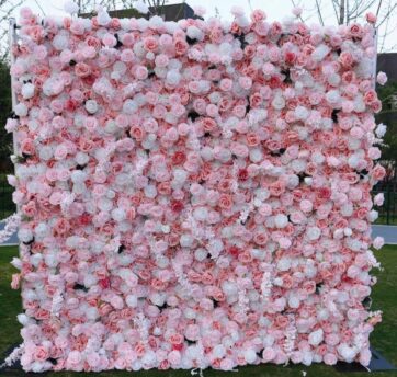 Pink flower wall