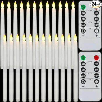 Taper Candles-24 pk-remote control