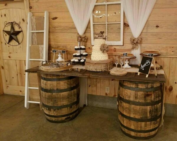 Whiskey barrel bar/table - Image 4